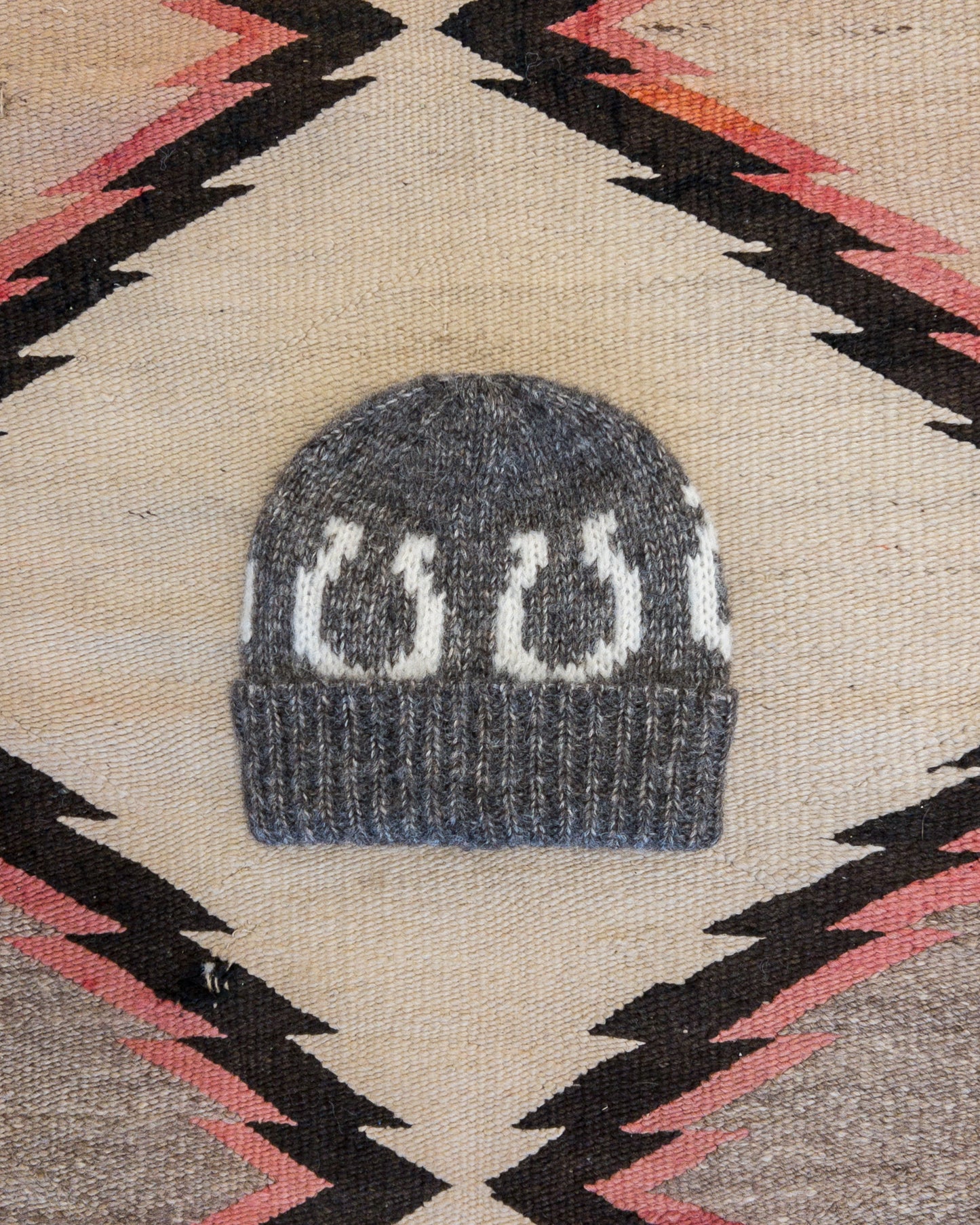 Alpaca Horseshoe Beanie - Tobacco