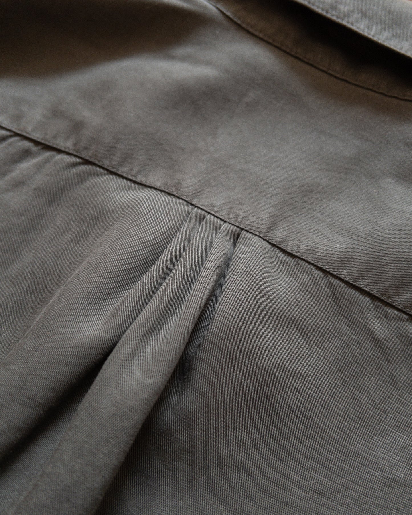 Tencel Gabardine Pearlsnap Shirt - Faded Black