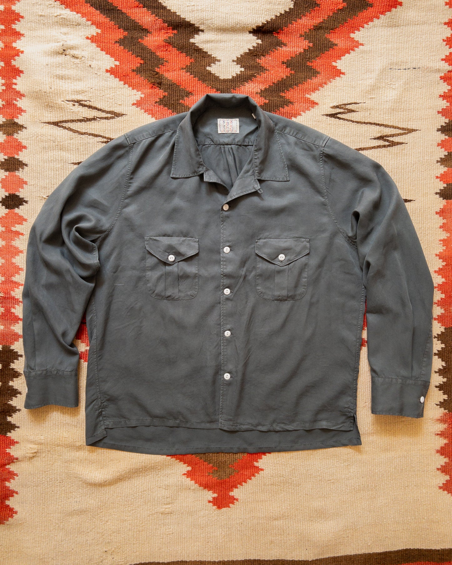 Tencel Gabardine Patio Shirt - Faded Black