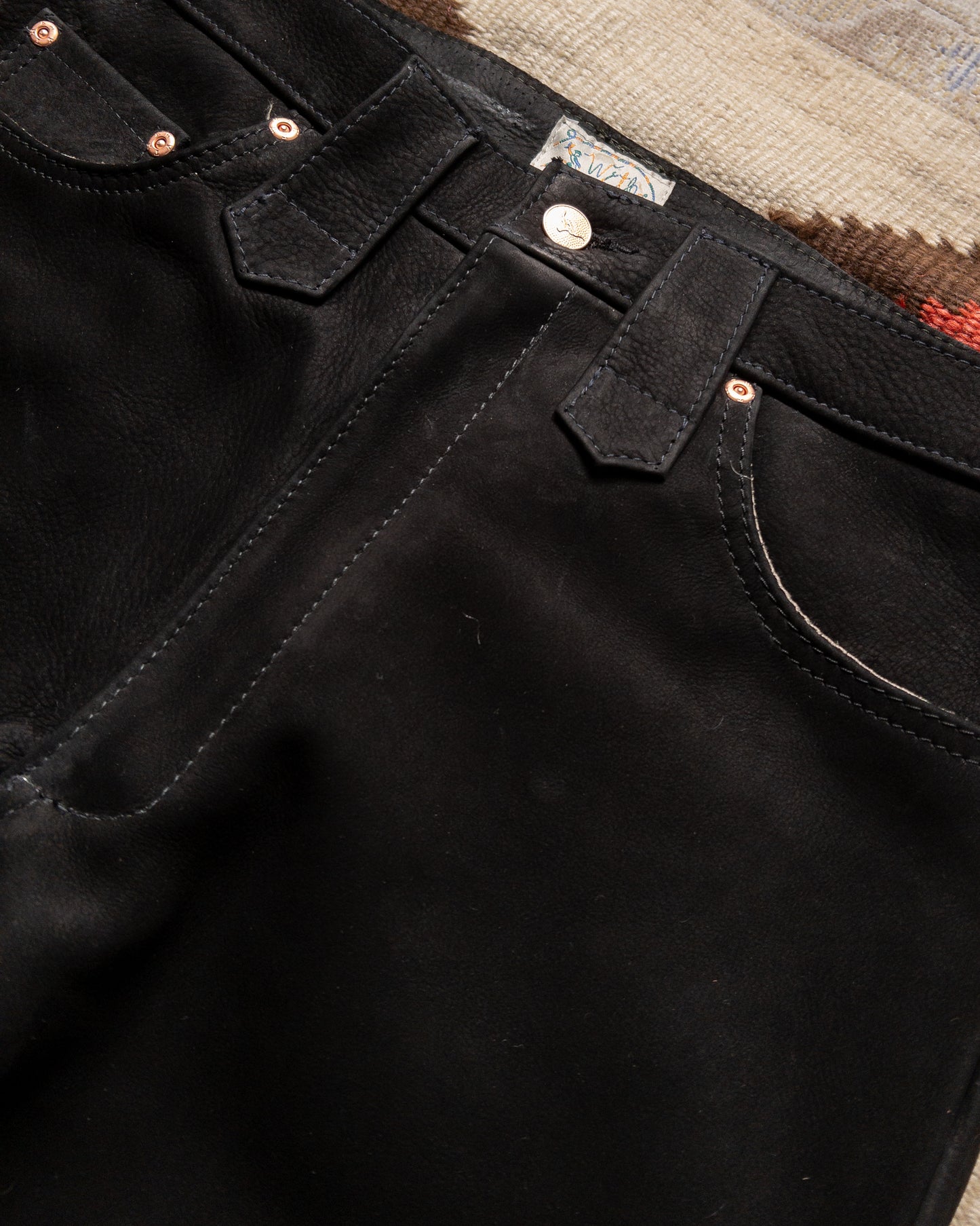 Nubuck Five Pocket Flares - Black