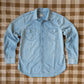 Chambray Workshirt - Distressed and Sunfaded Indigo