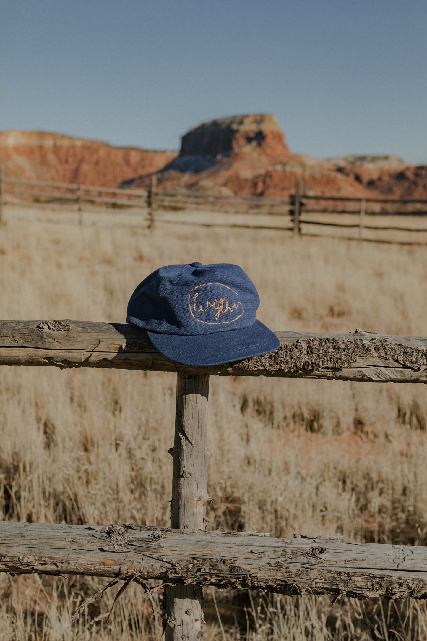 Chainstitched Canvas Ranch Hat - Blue/Ombre