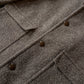 Raglan Wool Overcoat - Brown/Cream Twill Casentino