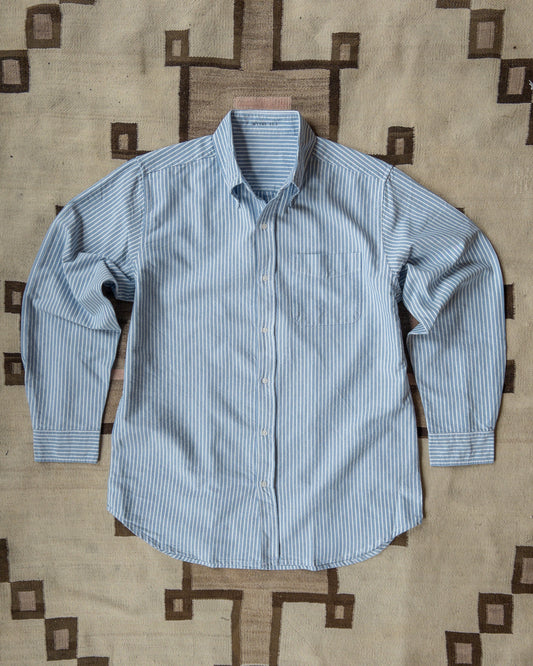 Oxford Cloth Button Down - Blue and White Stripe