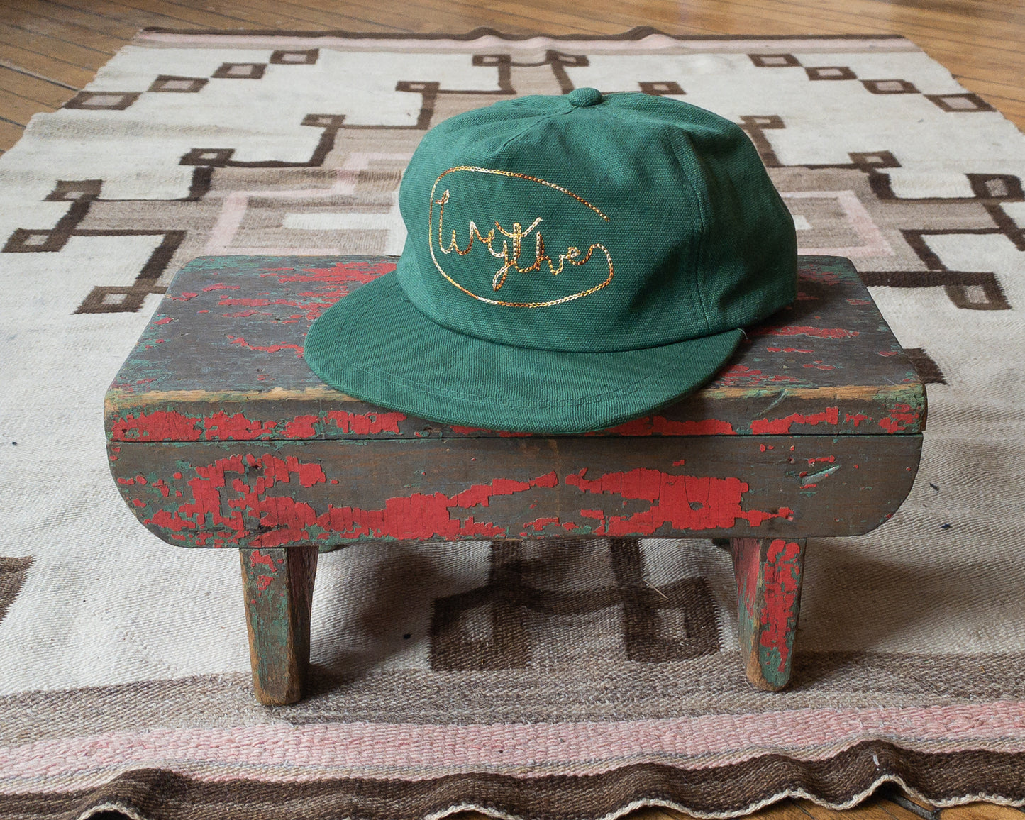 Chainstitched Canvas Ranch Hat - Green/Ombre