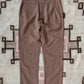 Flat Front Cotton Linen Twill Chino - Churro Brown
