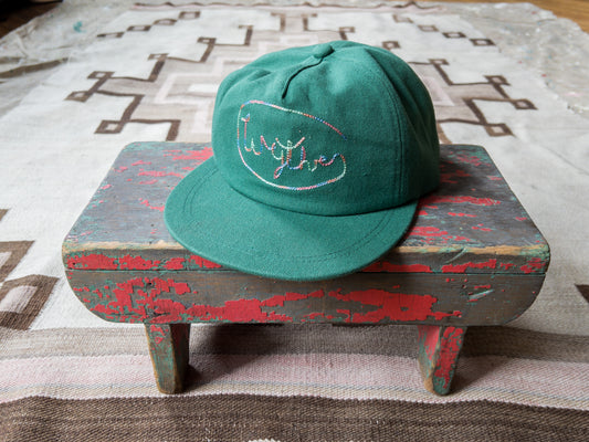 Chainstitched Canvas Ranch Hat - Green/Neon