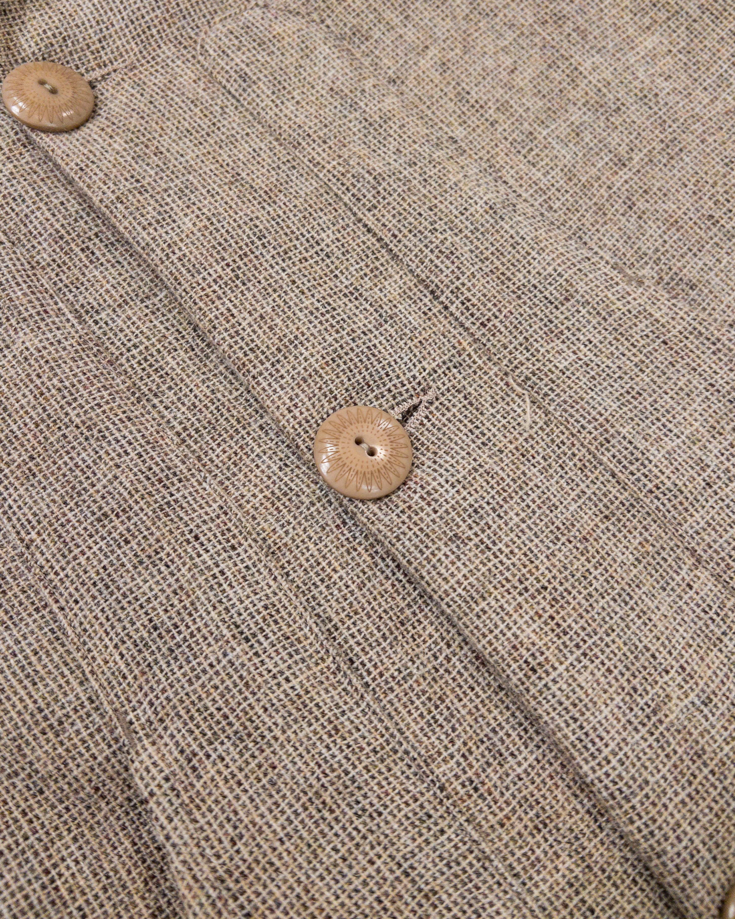 Shetland Tweed Hunting Jacket - Natural Tickweave