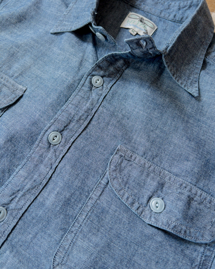 Chambray Workshirt - Rinsed Indigo – Wythe New York