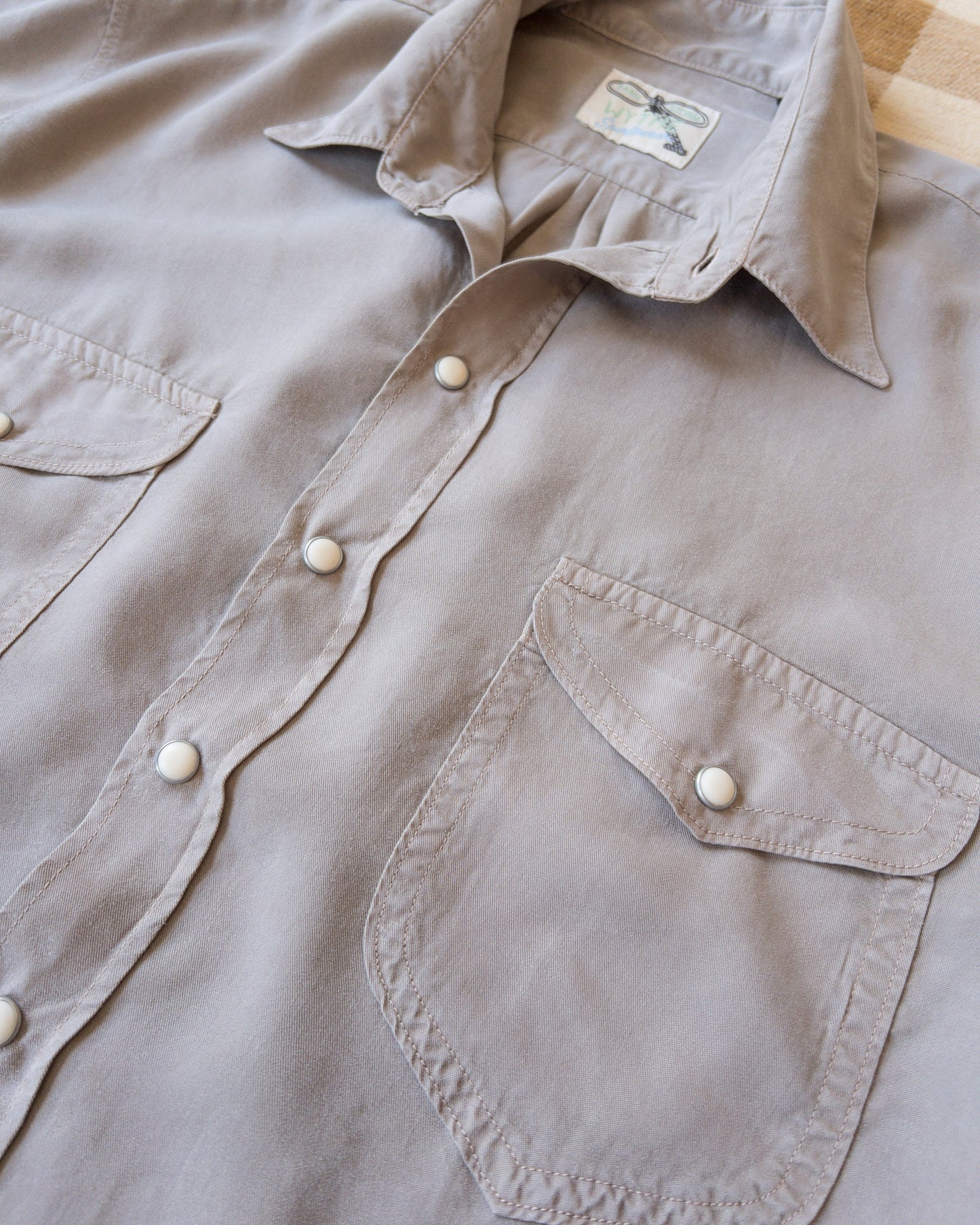 Tencel Gabardine Pearlsnap Shirt - Nutmeg