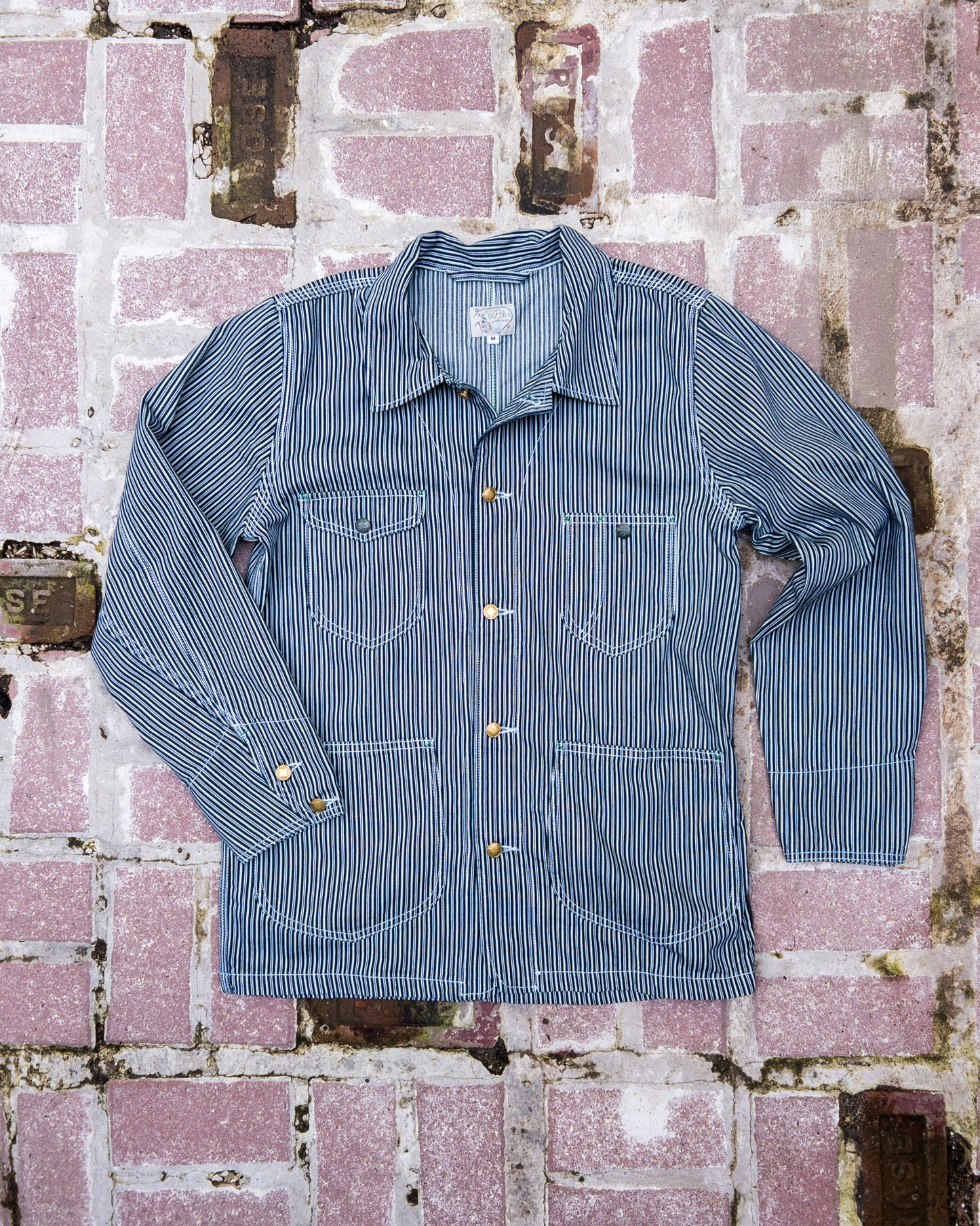 Liberty Stripe Barn Jacket - Rinsed Indigo