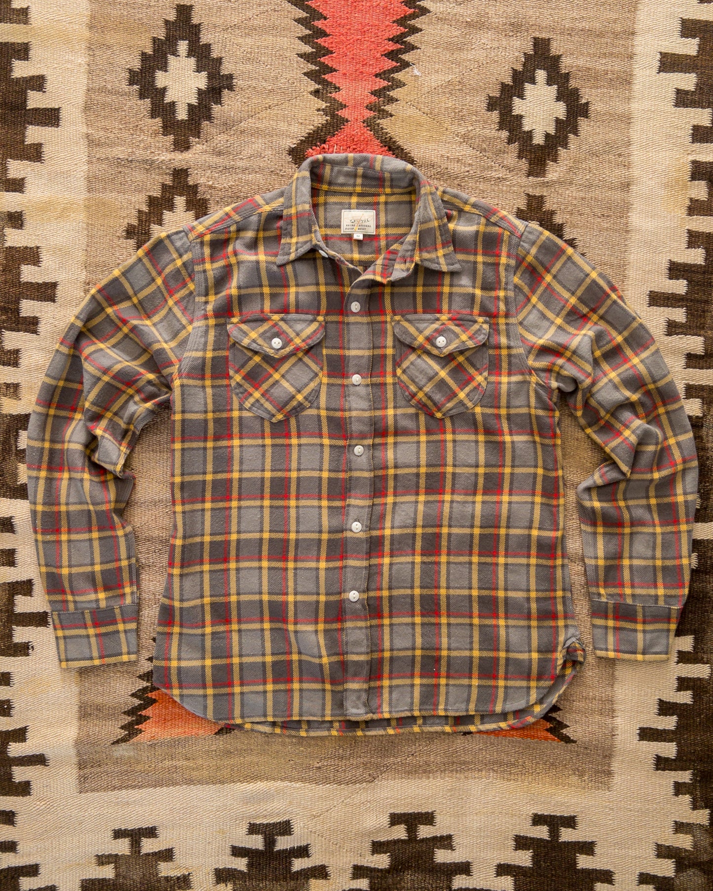 Washed Flannel Workshirt - Dusk Plaid