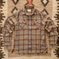 Washed Flannel Pearlsnap Shirt - Dusk Plaid