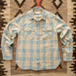 Washed Flannel Pearlsnap Shirt - Sand Dunes Sunrise