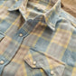 Washed Flannel Pearlsnap Shirt - Sand Dunes Sunrise