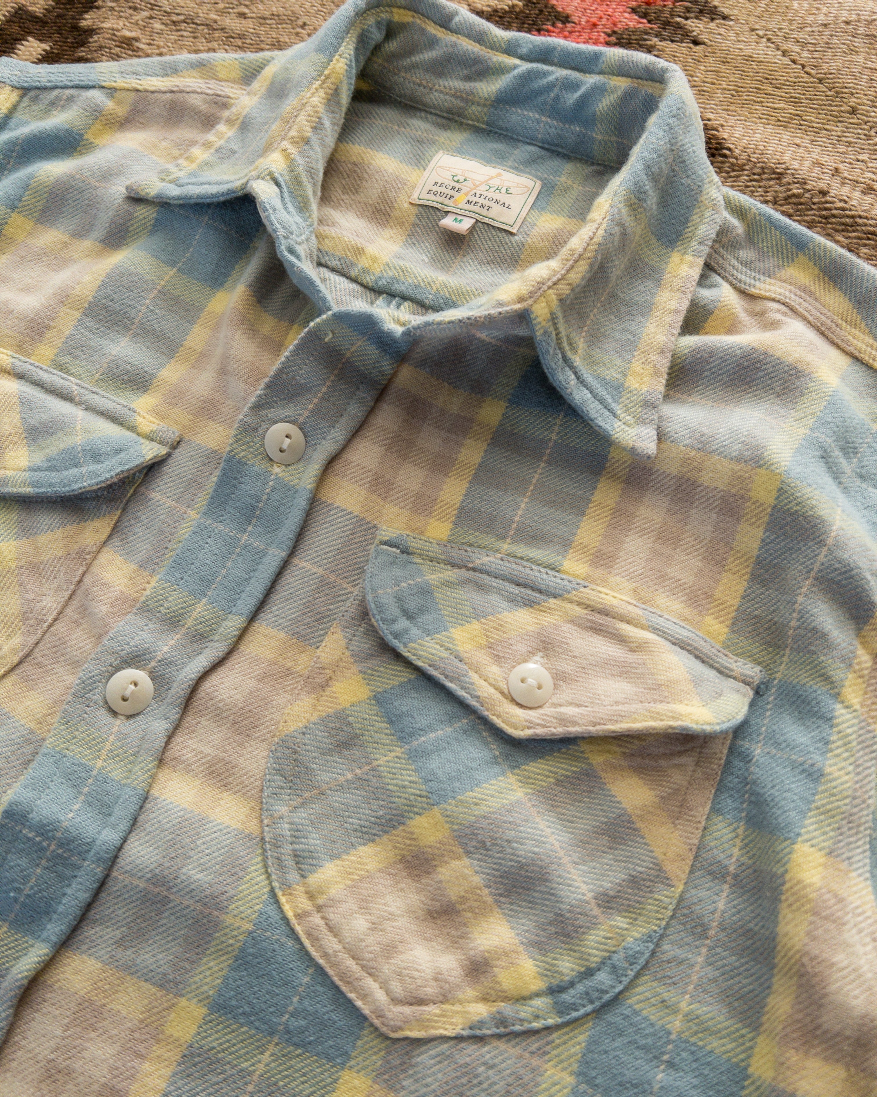 Washed Flannel Workshirt - Sand Dunes Sunrise – Wythe New York