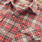 Washed Flannel Pearlsnap Shirt - Cherry Blossom