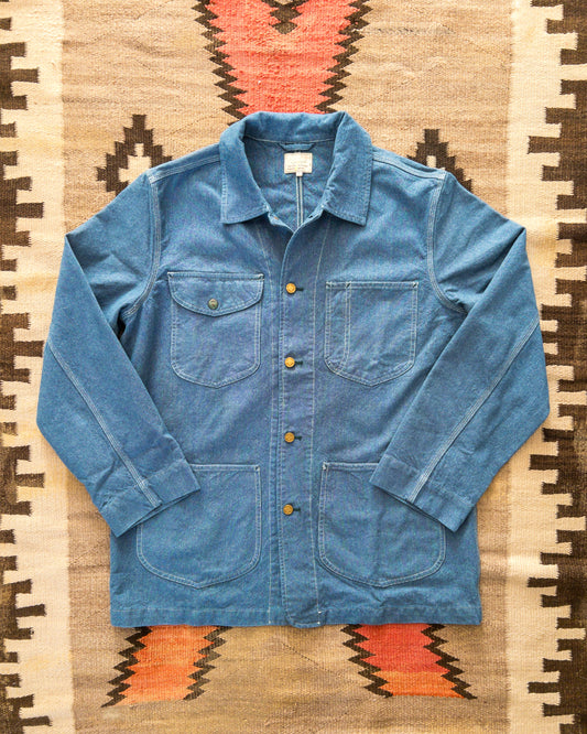 Heavyweight Pinpoint Canvas Barn Jacket - Blue