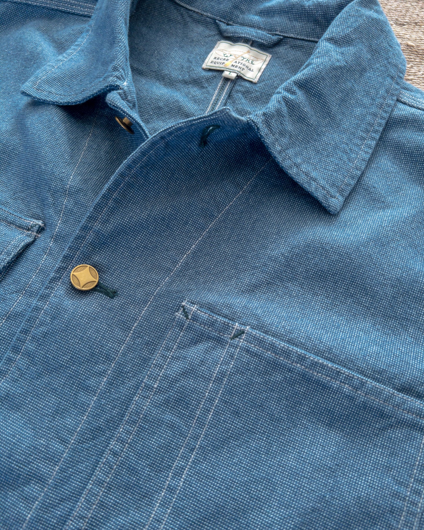 Heavyweight Pinpoint Canvas Barn Jacket - Blue