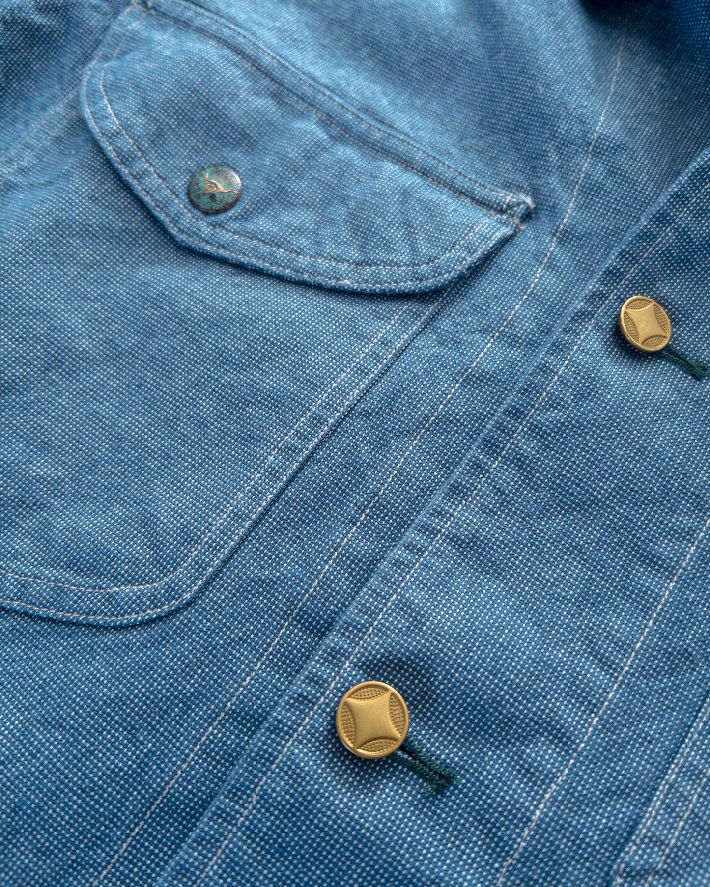 Heavyweight Pinpoint Canvas Barn Jacket - Blue