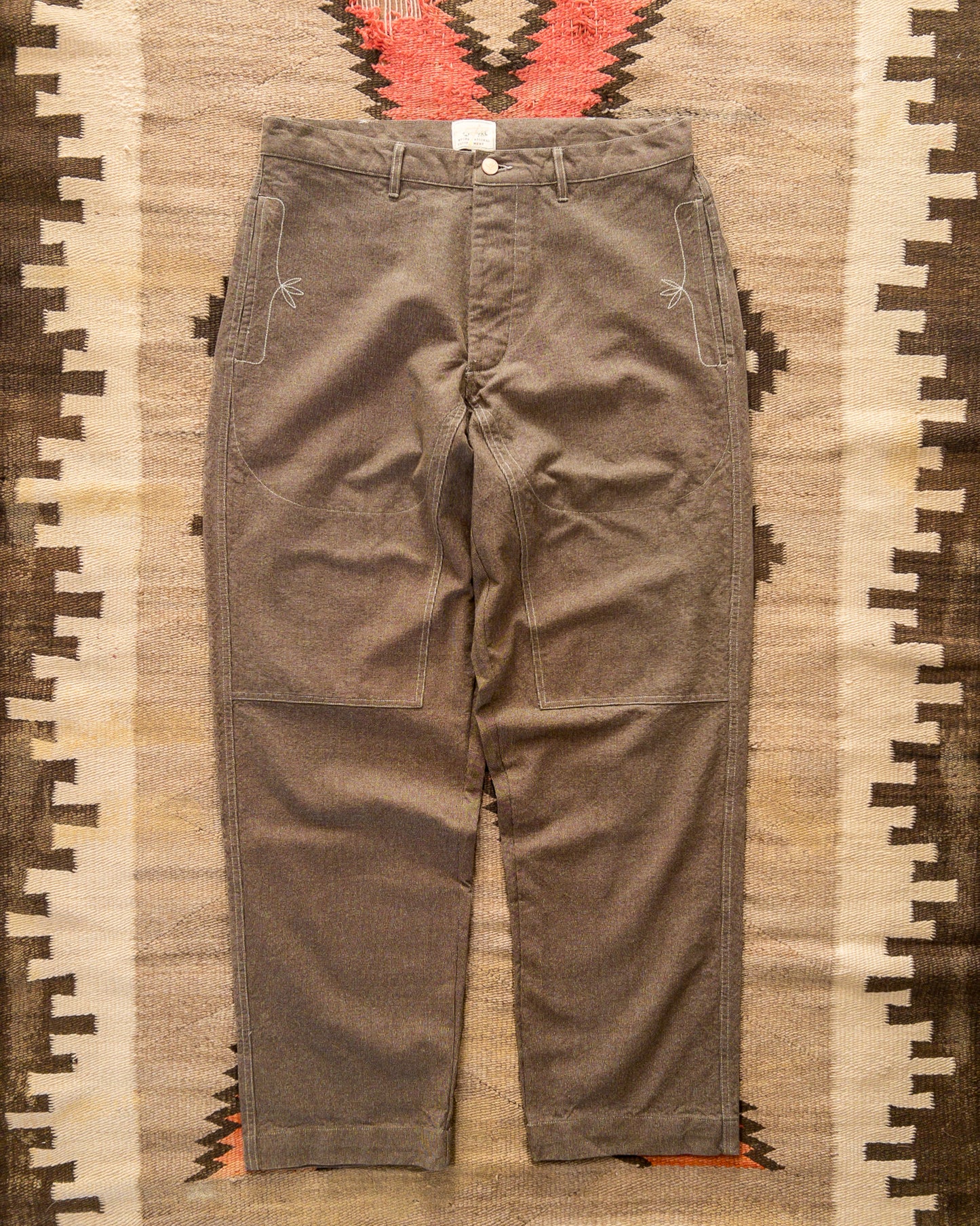 Heavyweight Pinpoint Canvas Chino - Brown