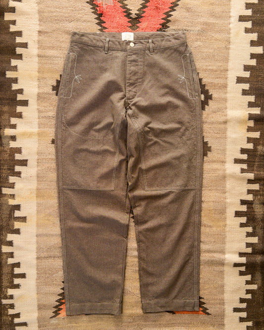 Heavyweight Pinpoint Canvas Chino - Brown