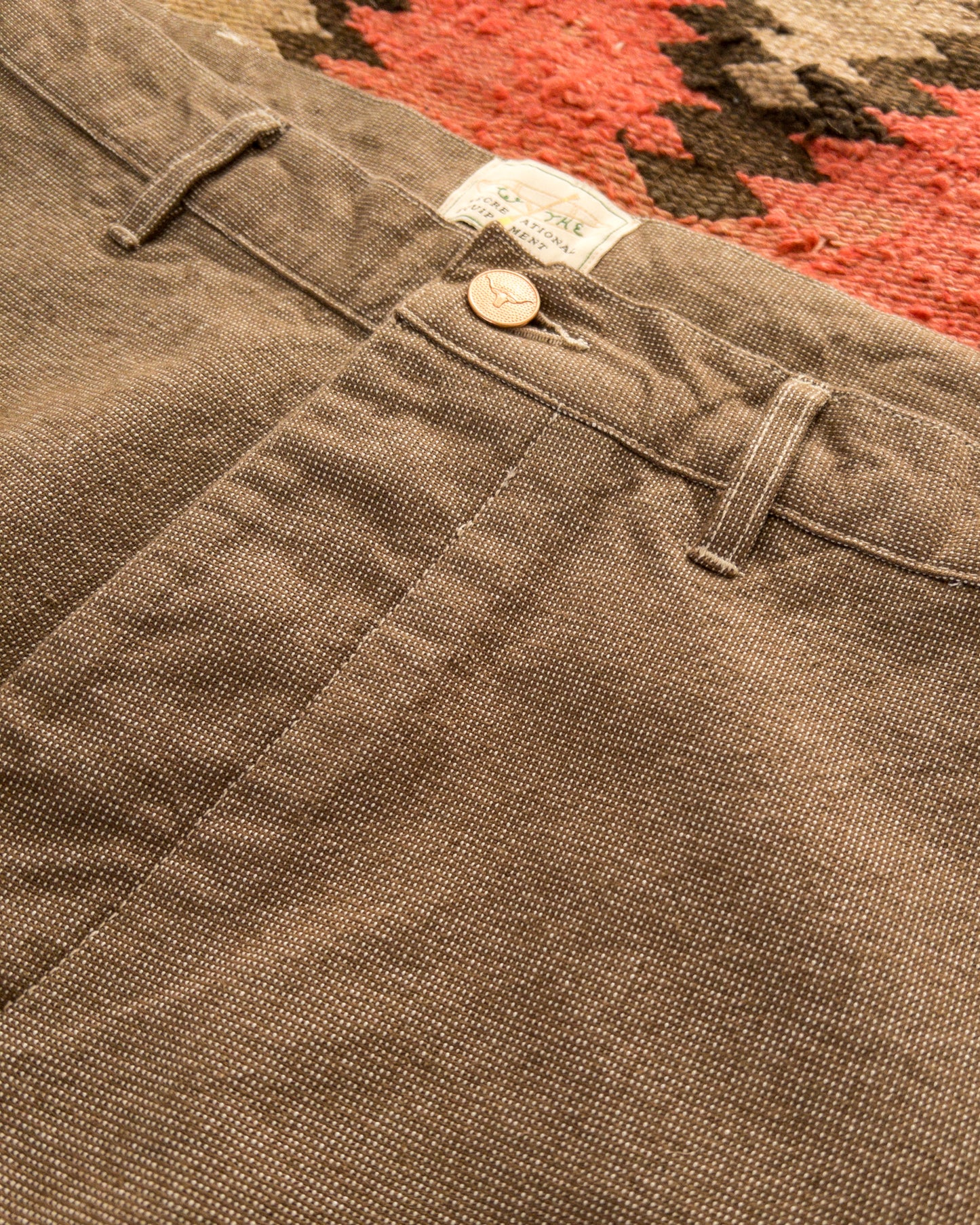 Heavyweight Pinpoint Canvas Chino - Brown