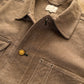 Heavyweight Pinpoint Canvas Barn Jacket - Brown