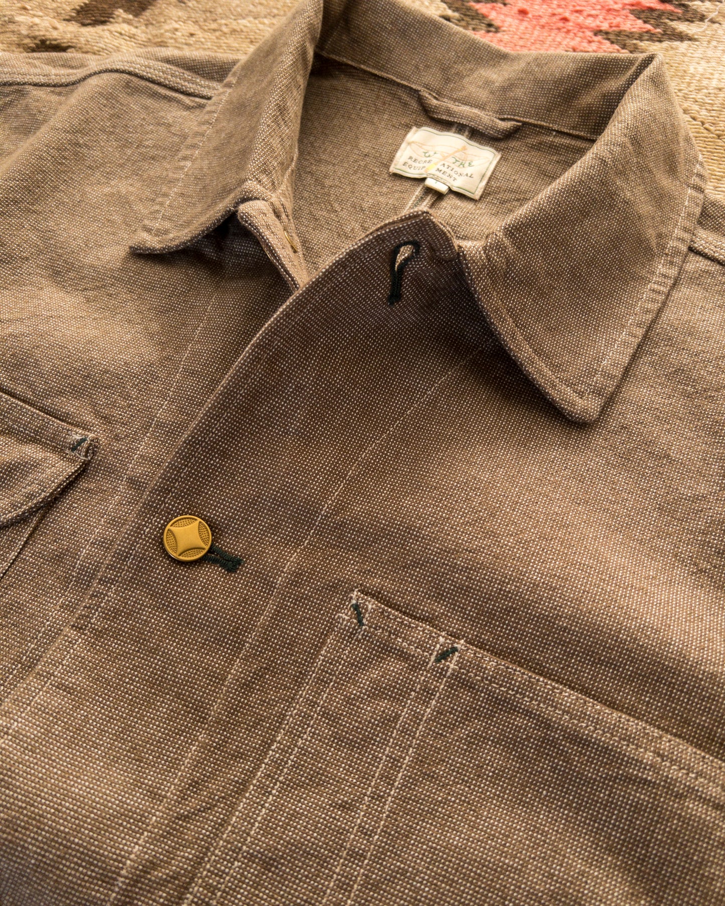 Heavyweight Pinpoint Canvas Barn Jacket - Brown