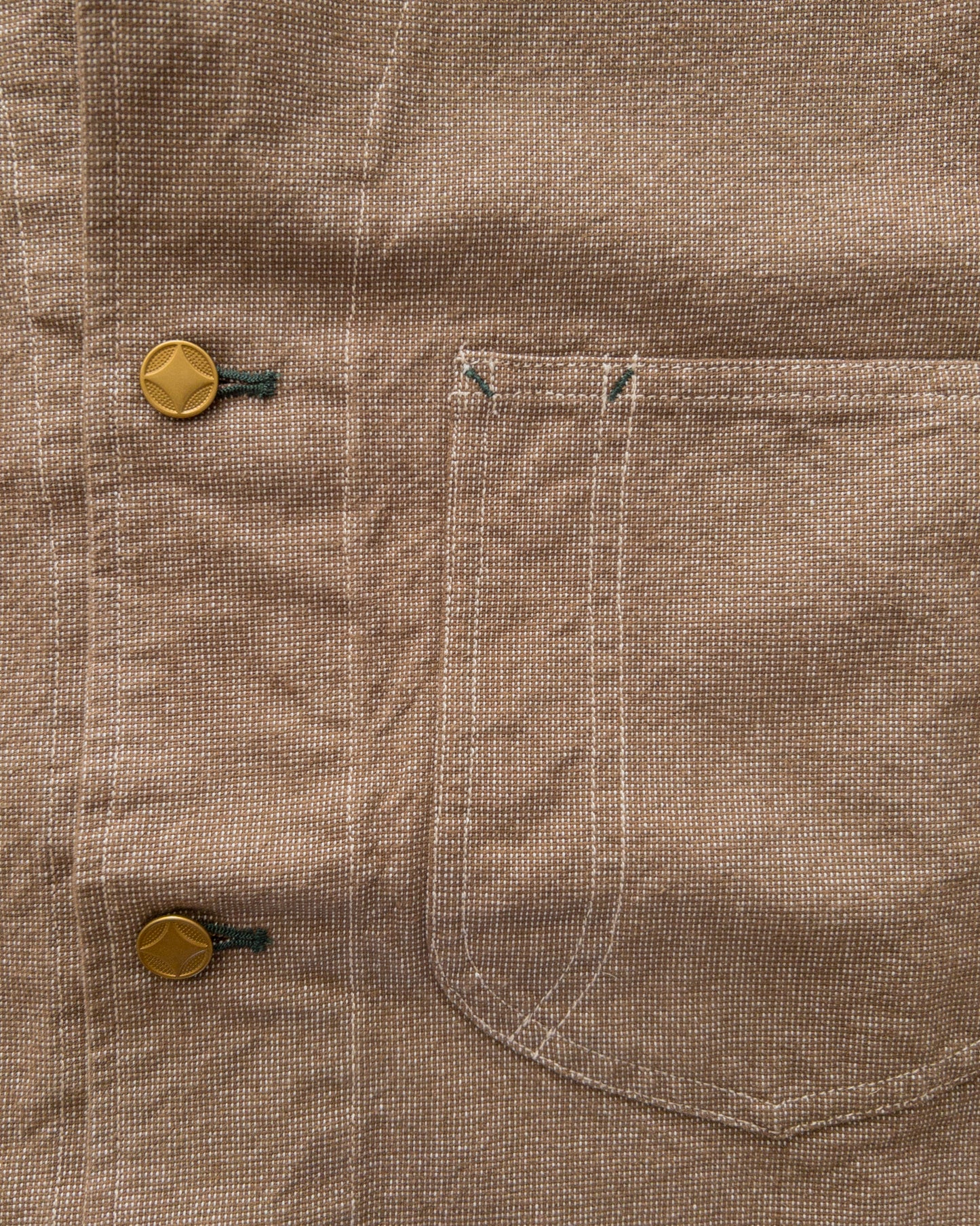 Heavyweight Pinpoint Canvas Barn Jacket - Brown