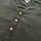 Cotton Henley - Faded Black