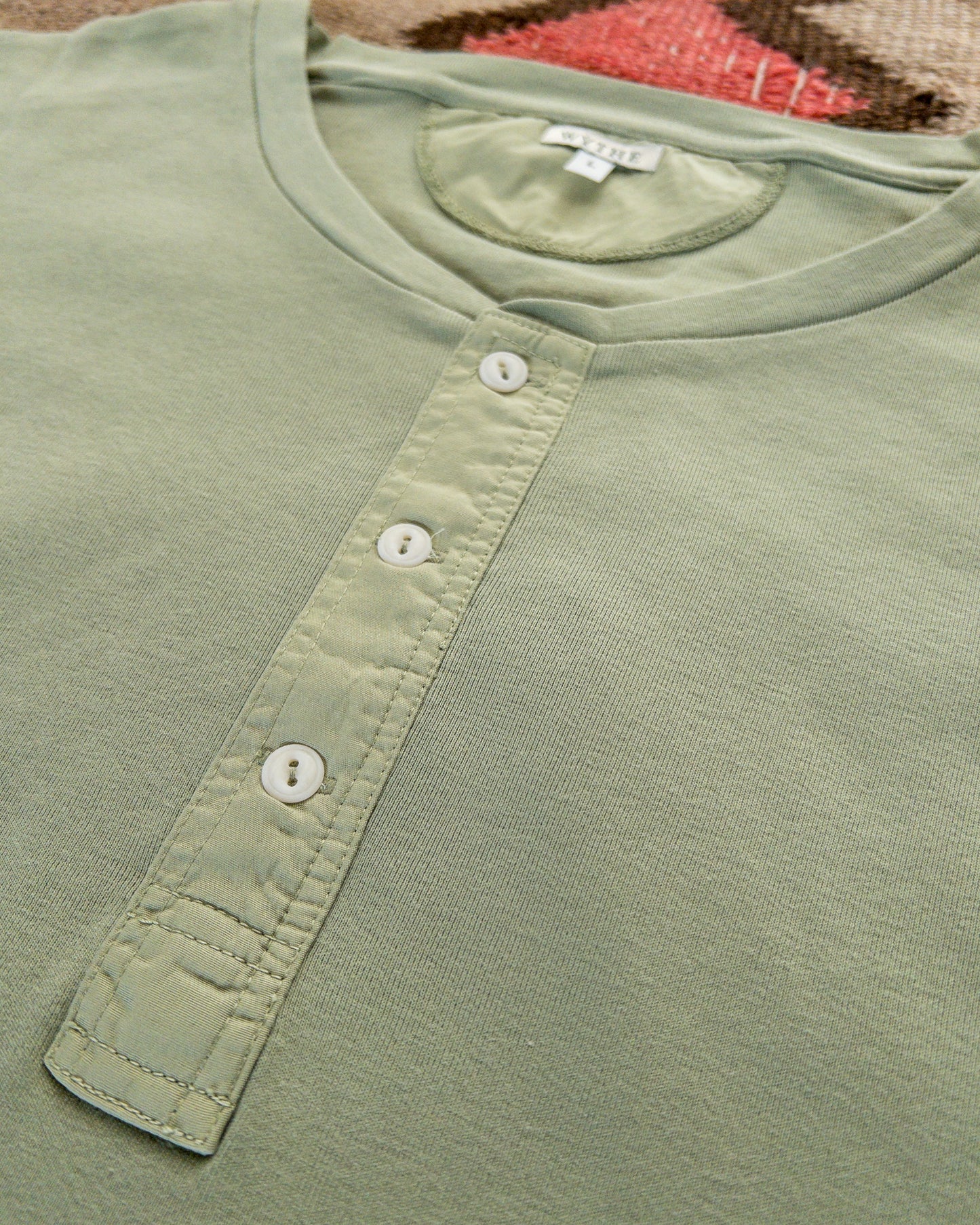 Cotton Henley - Faded Olive