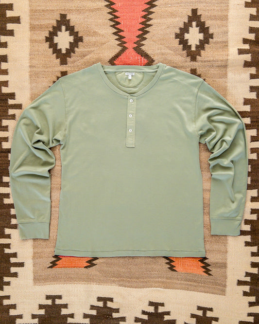 Cotton Henley - Faded Olive