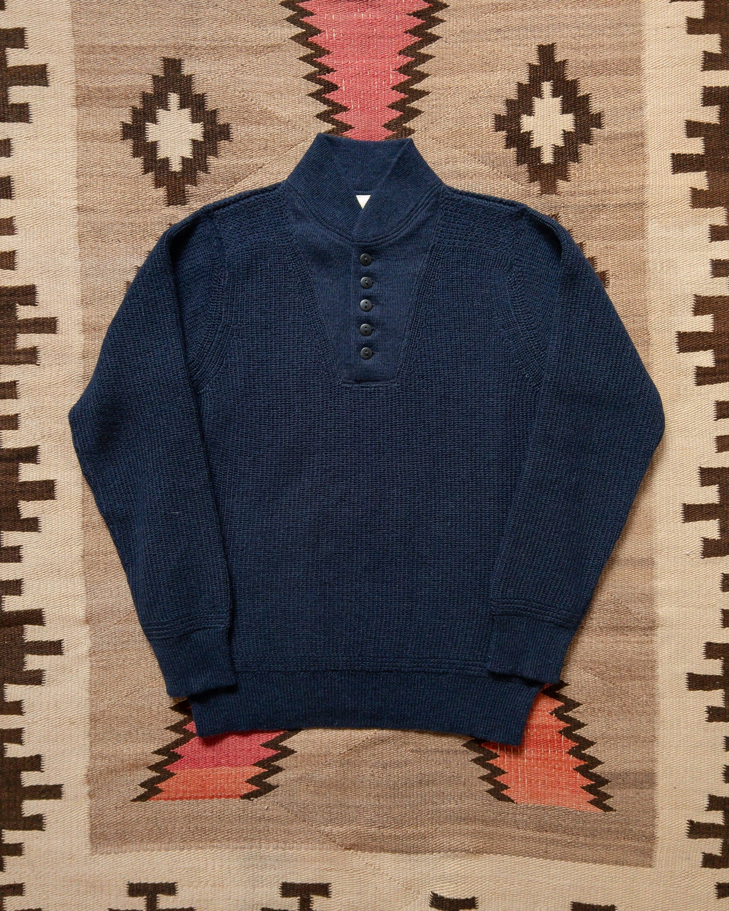 Alpaca Submariner Henley - Vintage Navy