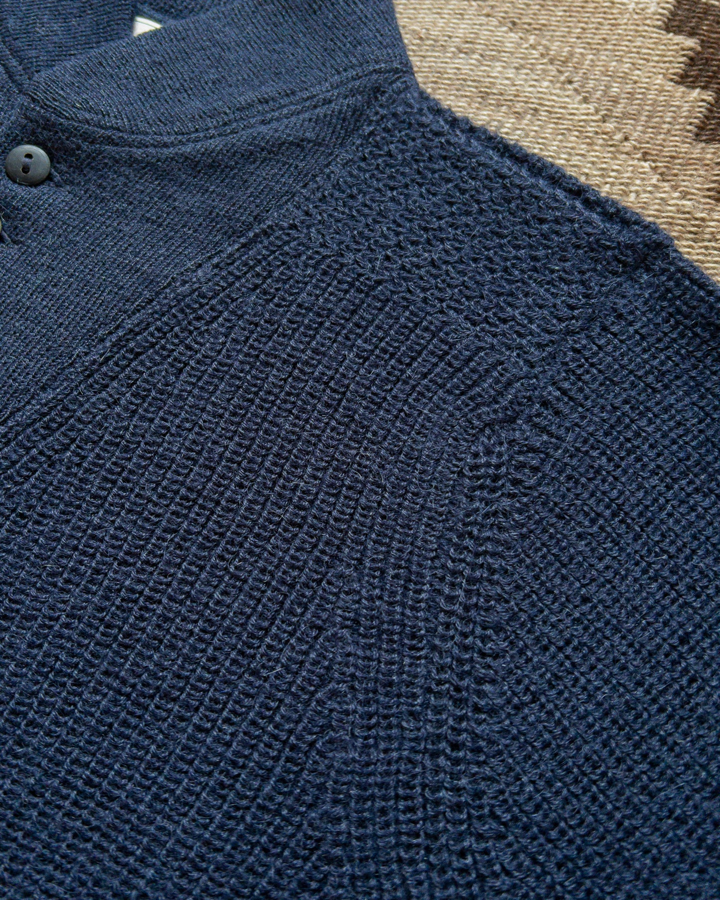 Alpaca Submariner Henley - Vintage Navy