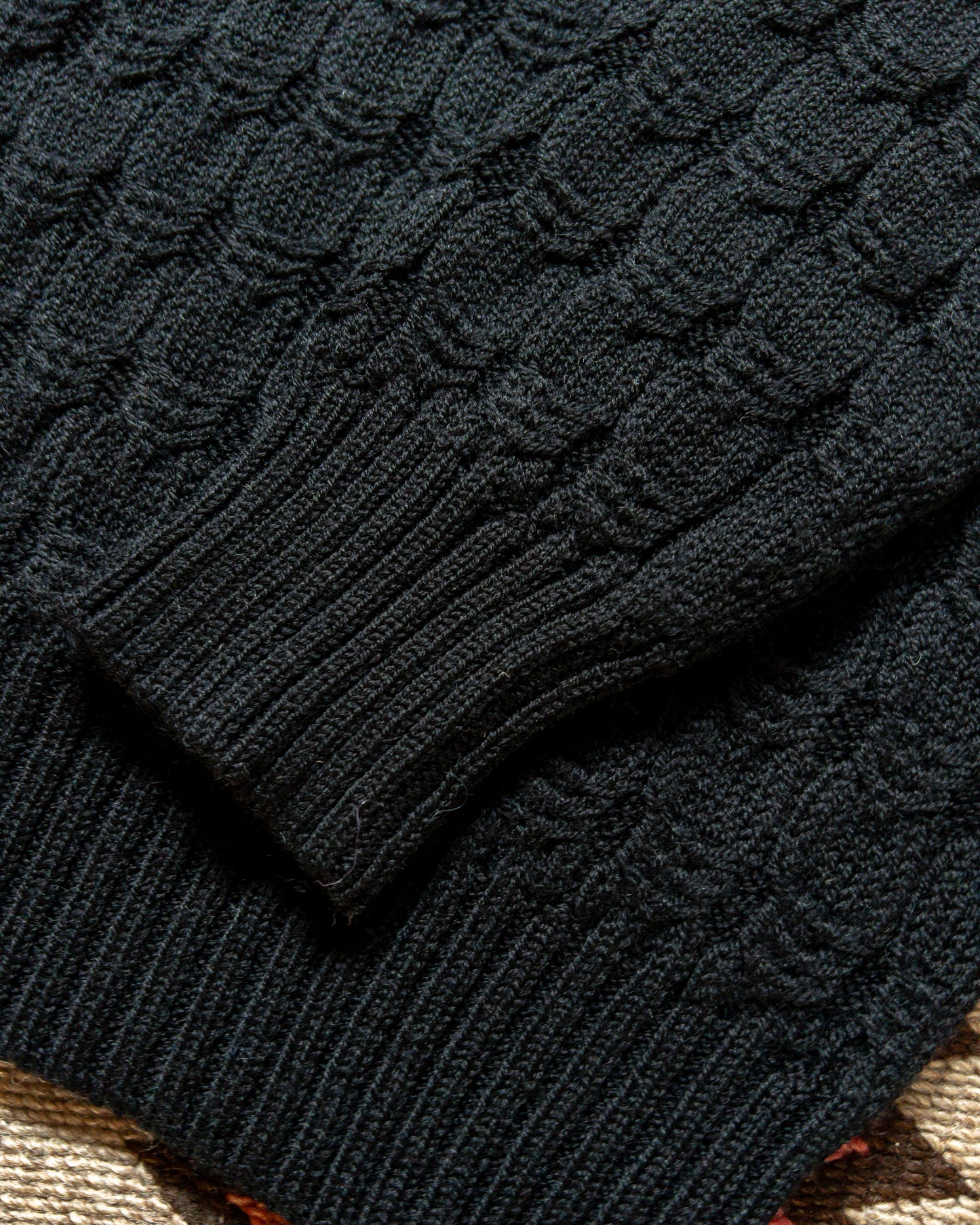 Highland Cableknit Sweater - Black