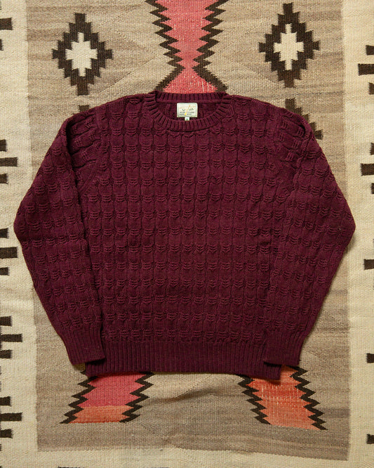 Highland Cableknit Sweater - Bordeaux