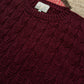 Highland Cableknit Sweater - Bordeaux