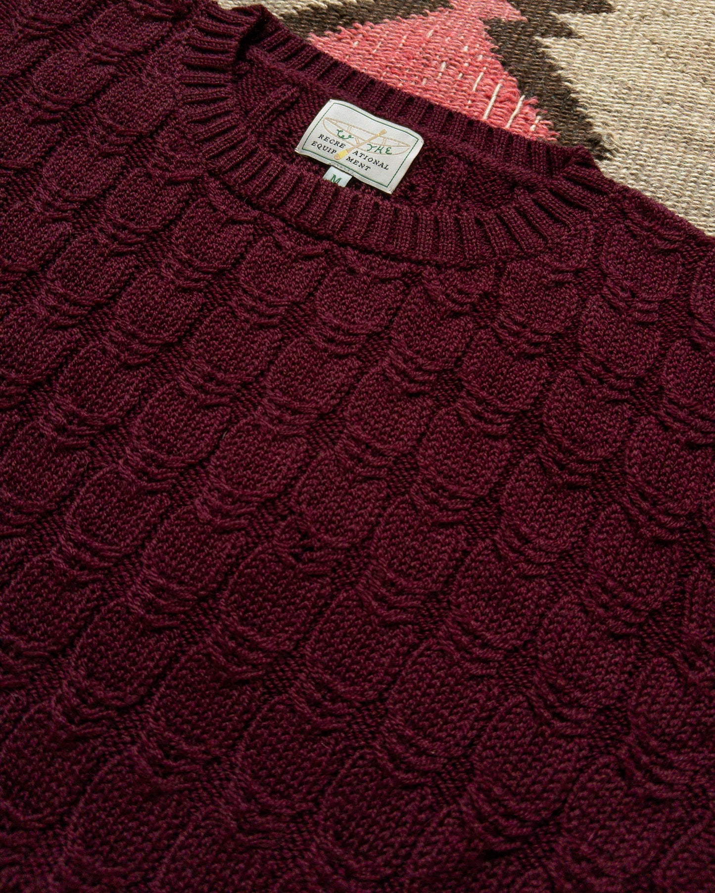 Highland Cableknit Sweater - Bordeaux