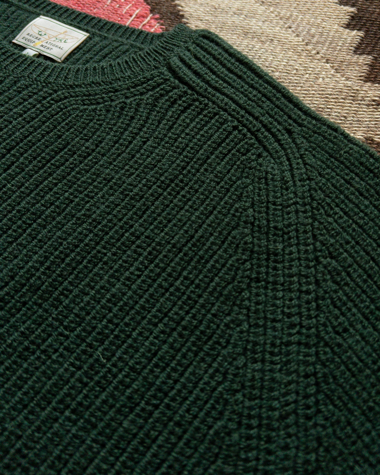 Highland Shakerknit Sweater - Evergreen