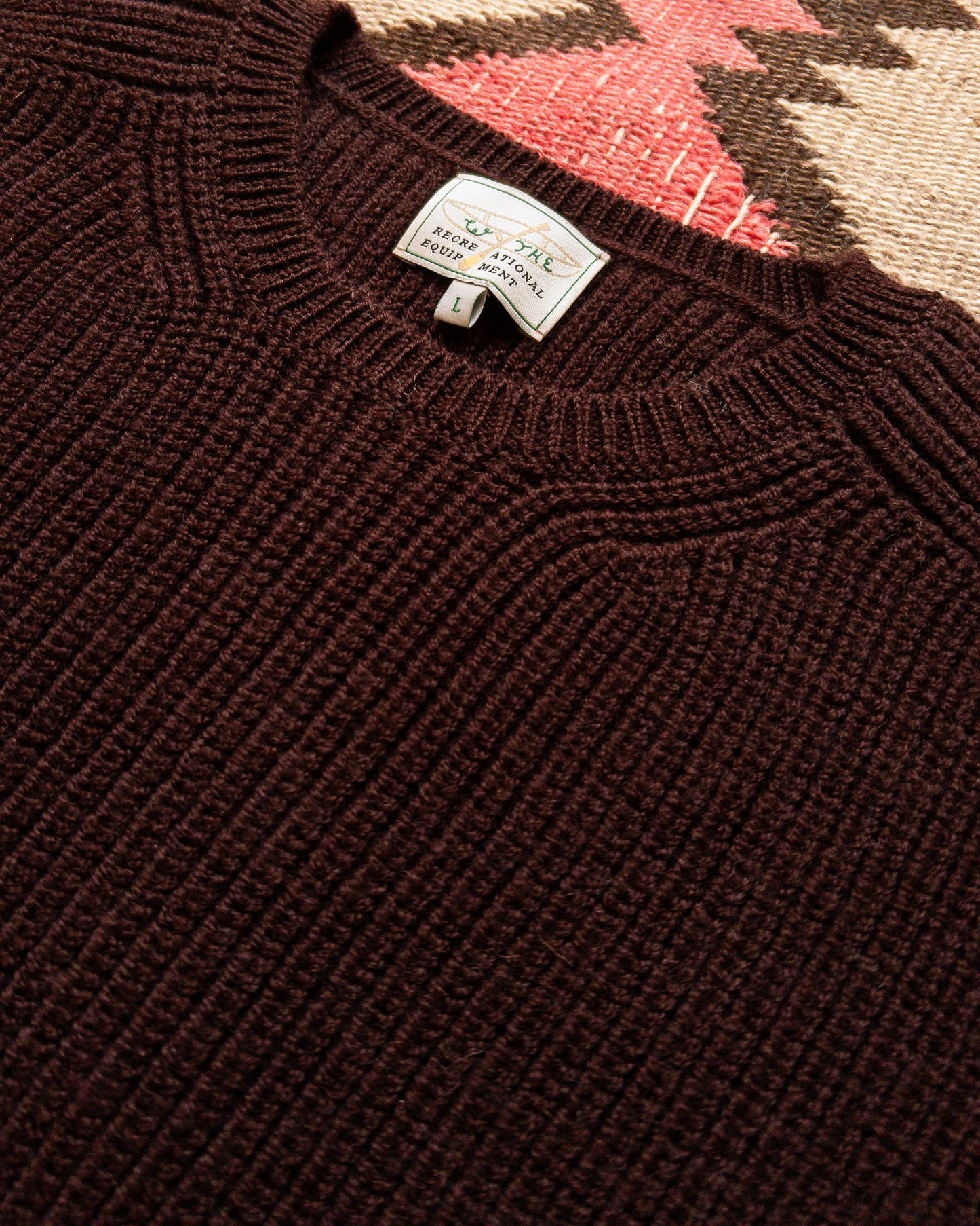 Highland Shakerknit Sweater - Brown