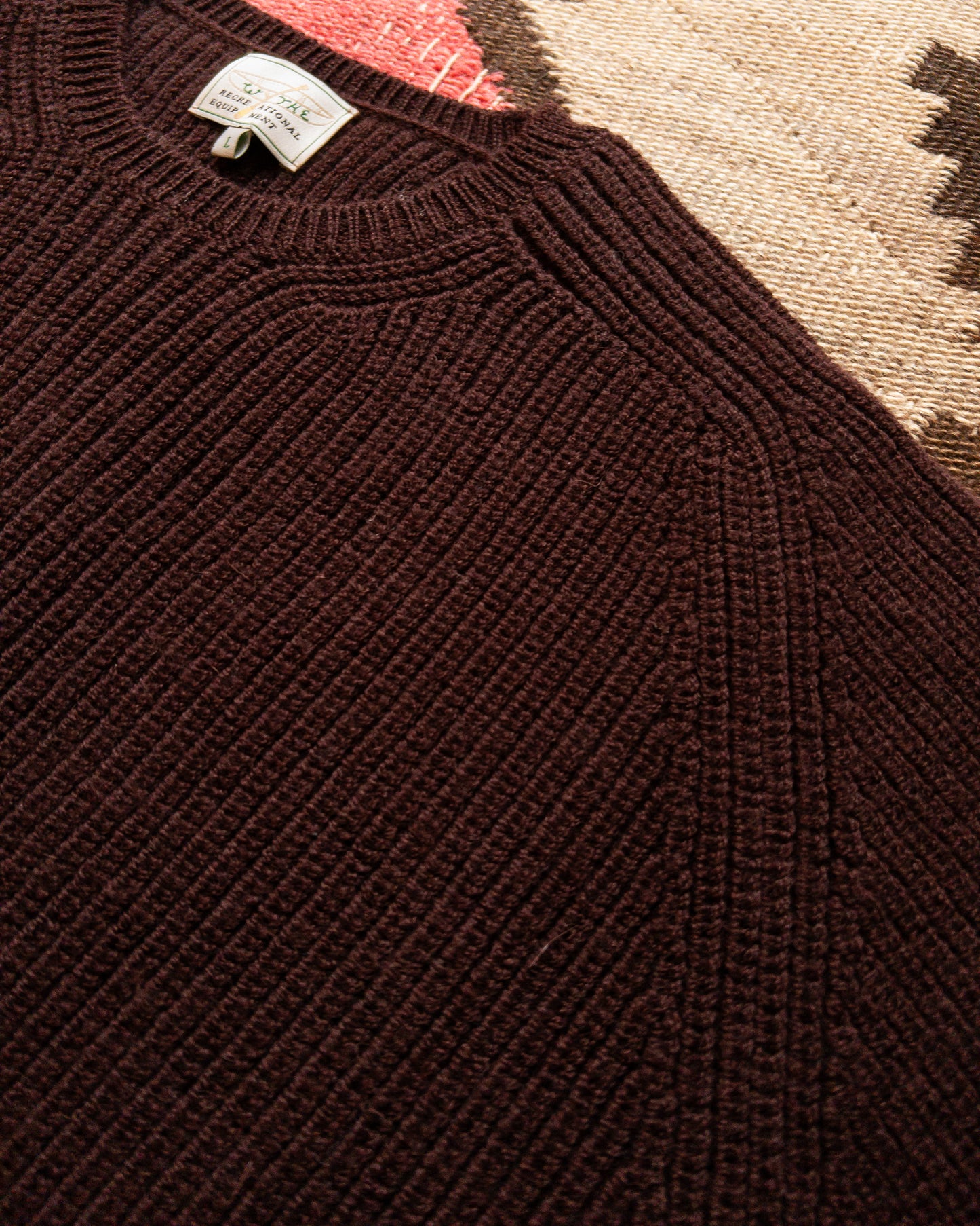 Highland Shakerknit Sweater - Brown