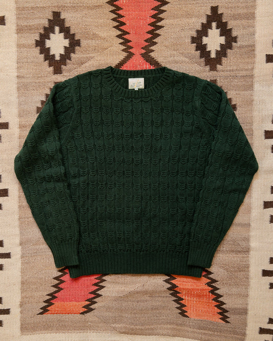 Highland Cableknit Sweater - Evergreen