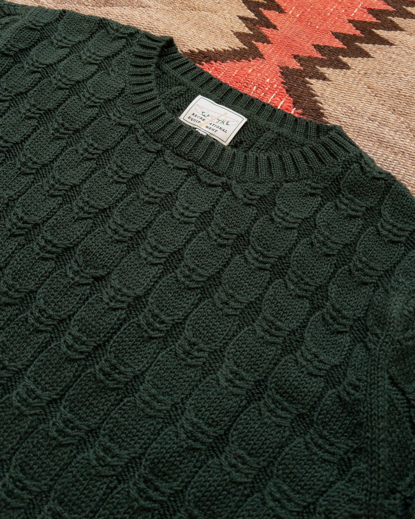 Highland Cableknit Sweater - Evergreen