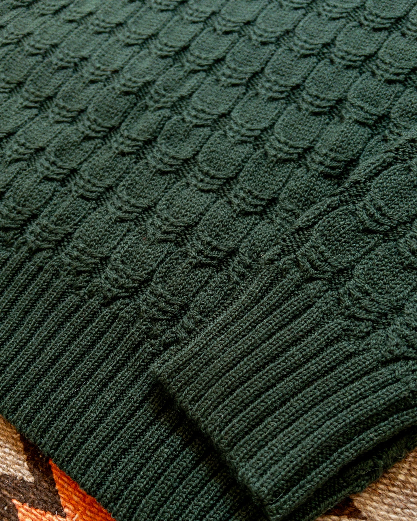 Highland Cableknit Sweater - Evergreen