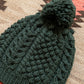 Bramble Stitch Hand-knit Beanie - Evergreen