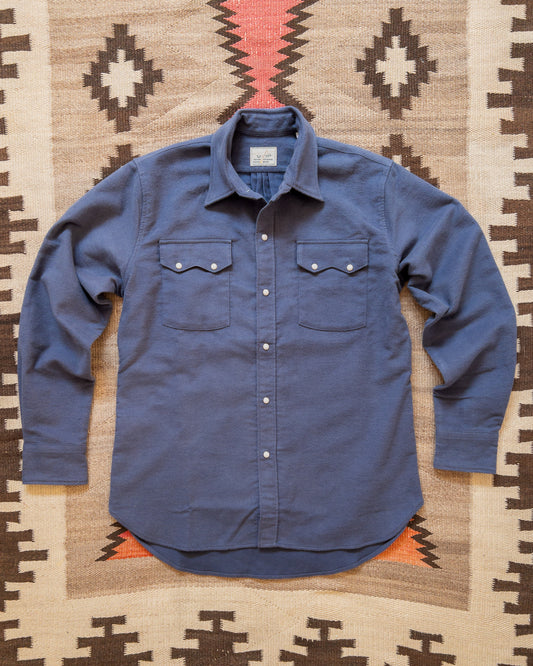 Moleskin Pearlsnap Shirt - Faded Navy