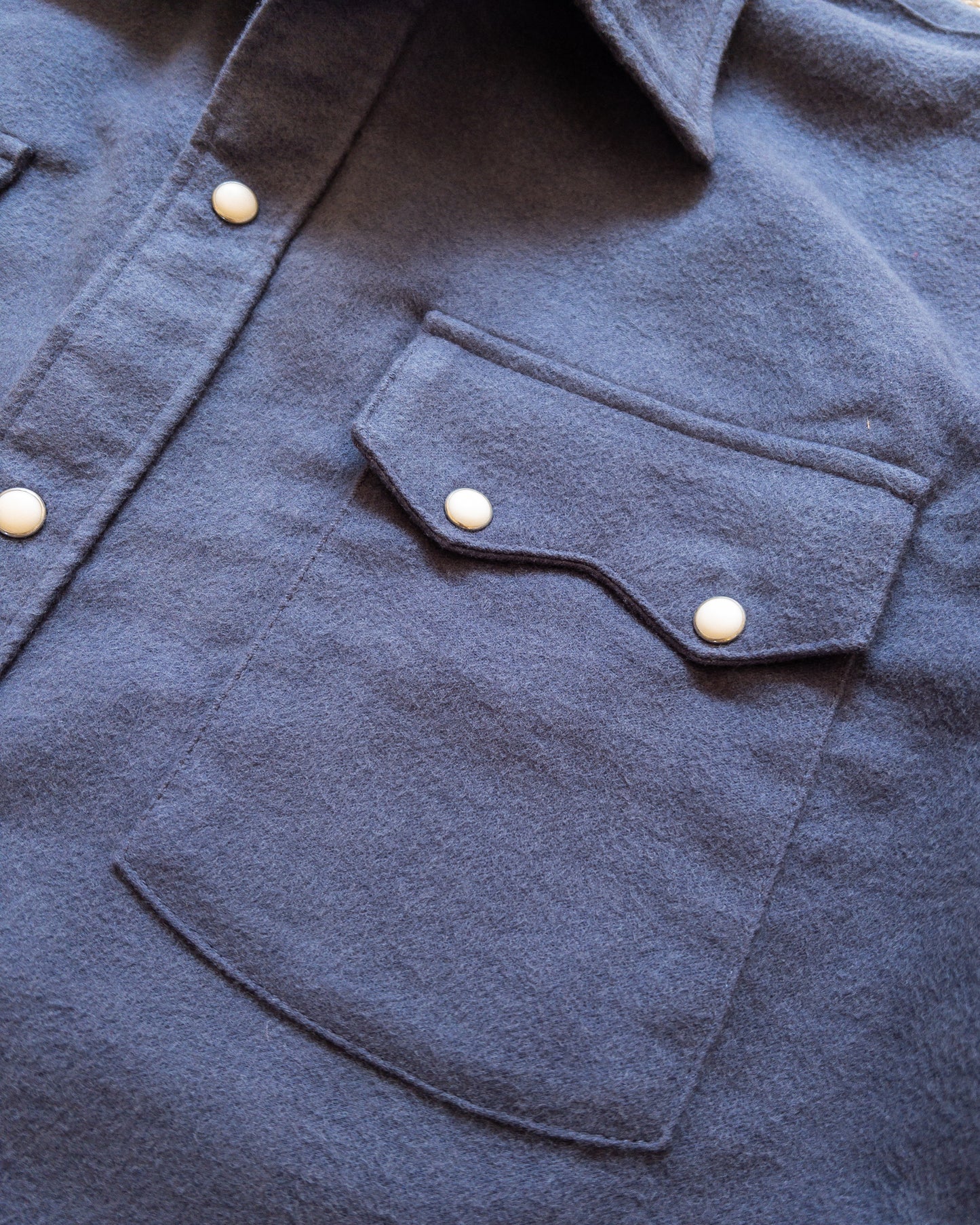 Moleskin Pearlsnap Shirt - Faded Navy