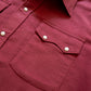 Moleskin Pearlsnap Shirt - Bordeaux