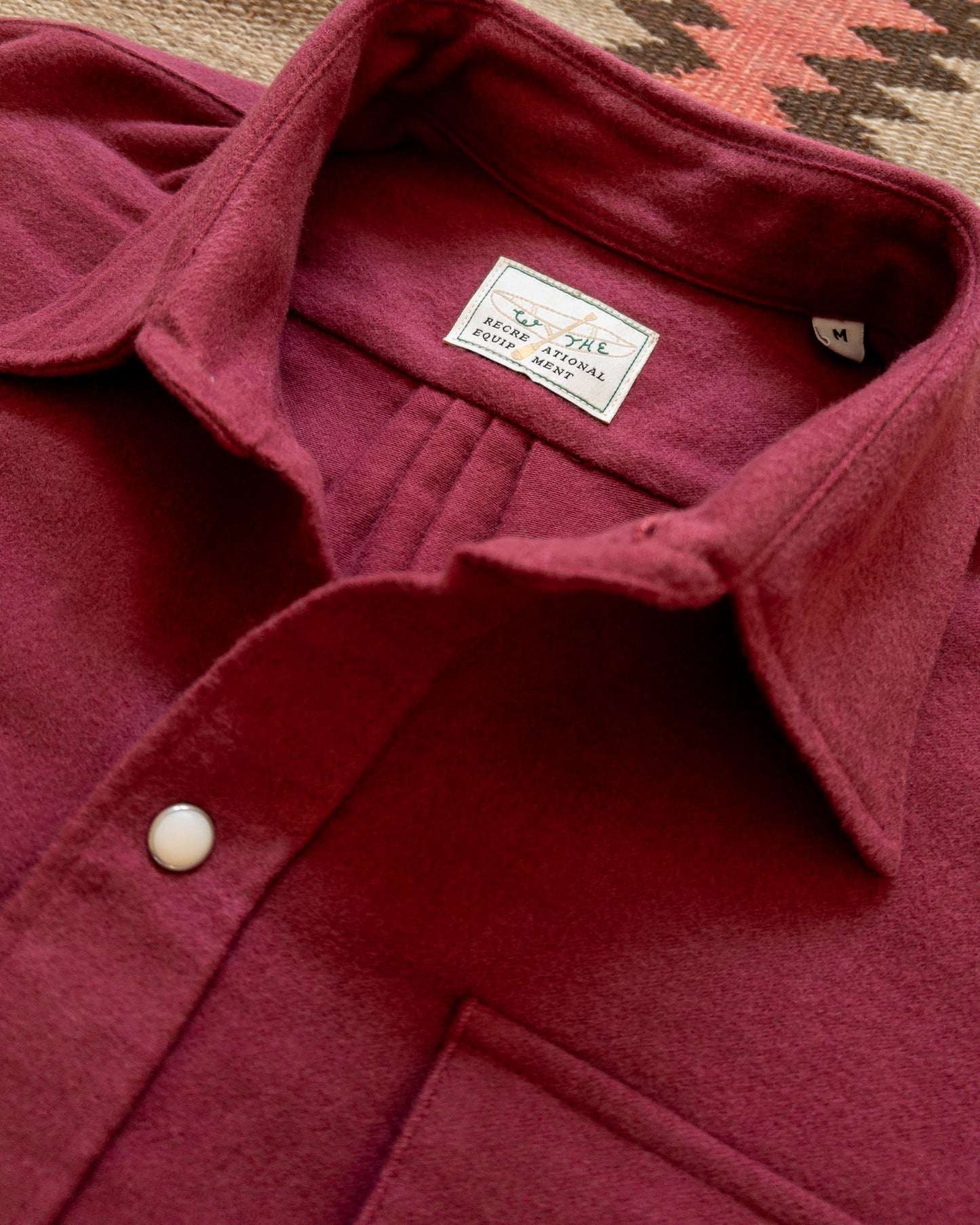 Moleskin Pearlsnap Shirt - Bordeaux